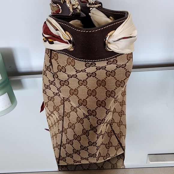 Gucci Positano Scarf Monogram Tote Bag - Picture 3 of 12